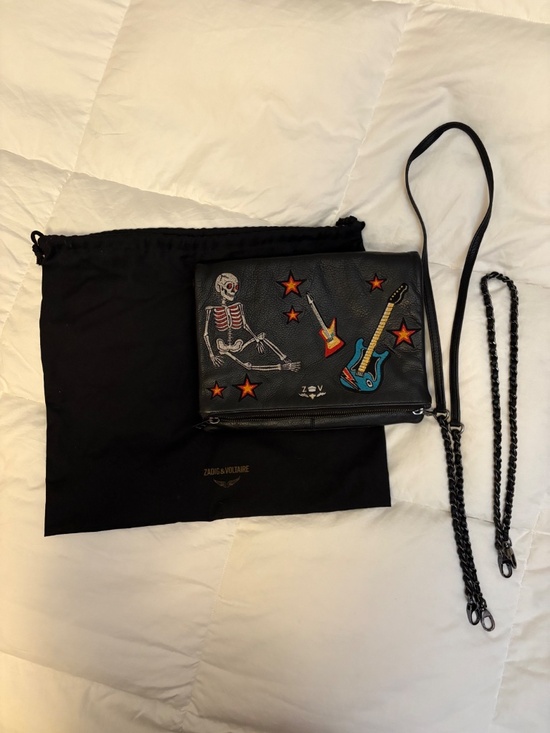 Zadig & Voltaire Leather crossbody bag - Gem Zadig and Voltaire Skeleton Guitar Rock Handbag Crossbody Black Leather